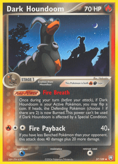 Carta Dark Houndoom 37/109 do set Team Rocket Returns — Pokémon TCG | Bynx