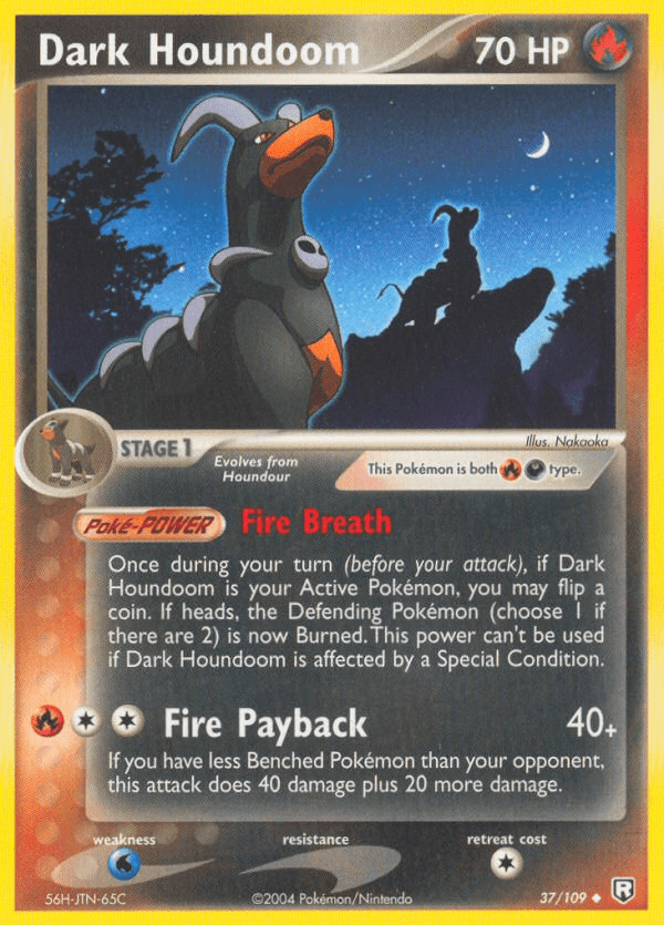 Carta Dark Houndoom 37/109 do set Team Rocket Returns — Pokémon TCG | Bynx