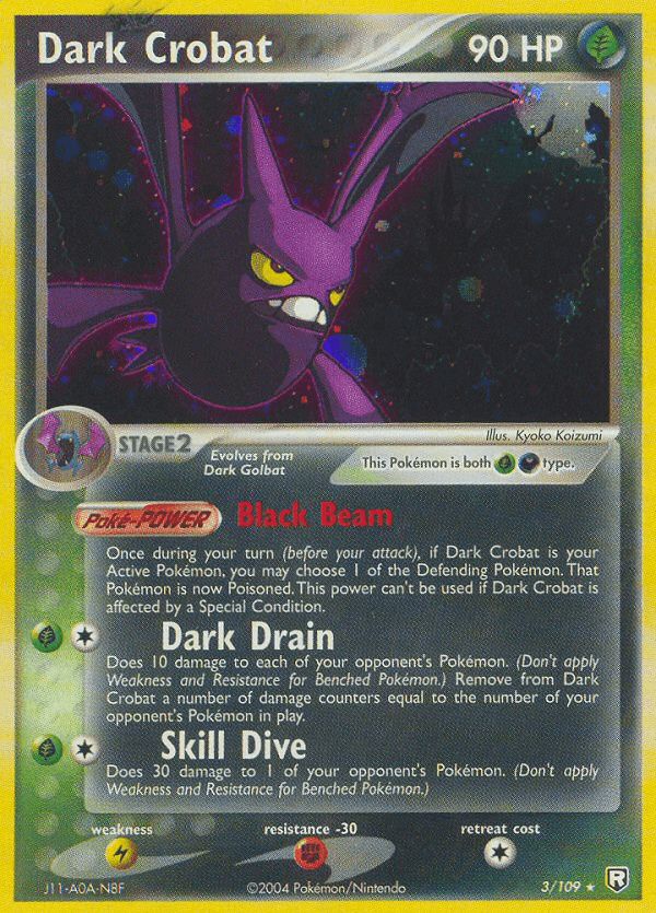 Carta Dark Crobat 3/109 do set Team Rocket Returns — Pokémon TCG | Bynx