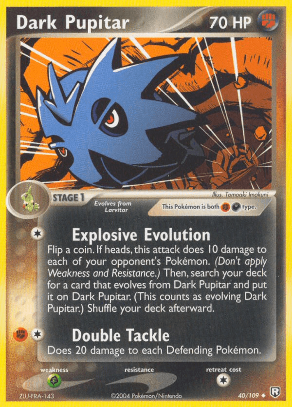 Carta Dark Pupitar 40/109 do set Team Rocket Returns — Pokémon TCG | Bynx