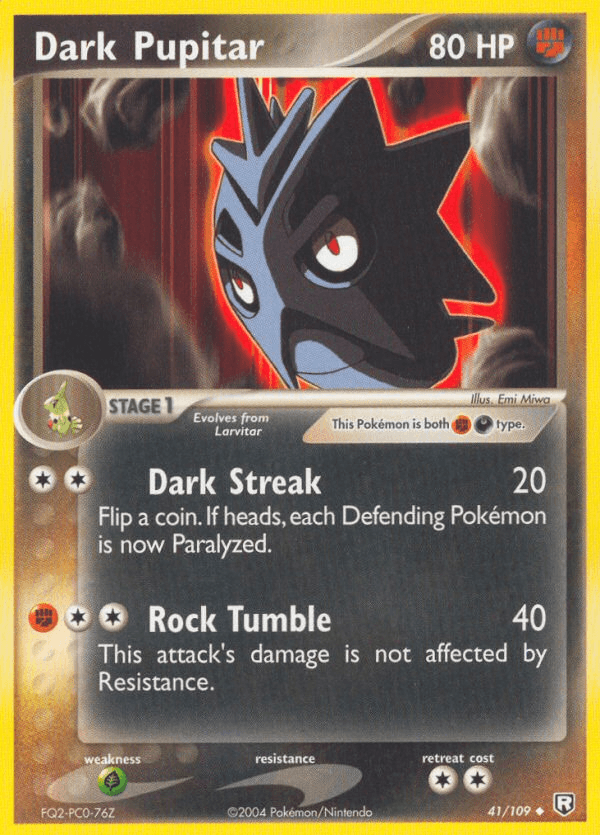 Carta Dark Pupitar 41/109 do set Team Rocket Returns — Pokémon TCG | Bynx