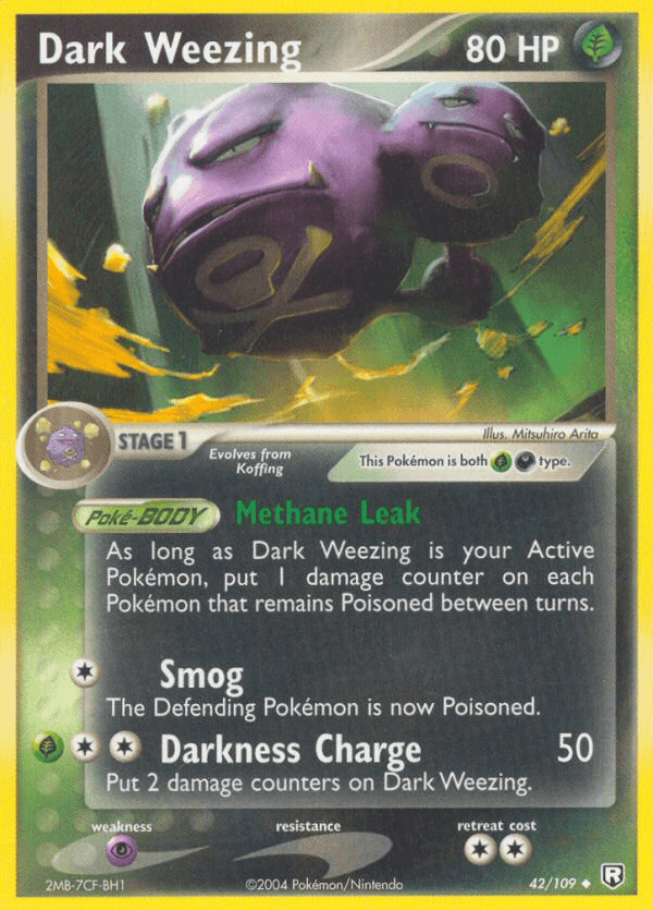 Carta Dark Weezing 42/109 do set Team Rocket Returns — Pokémon TCG | Bynx