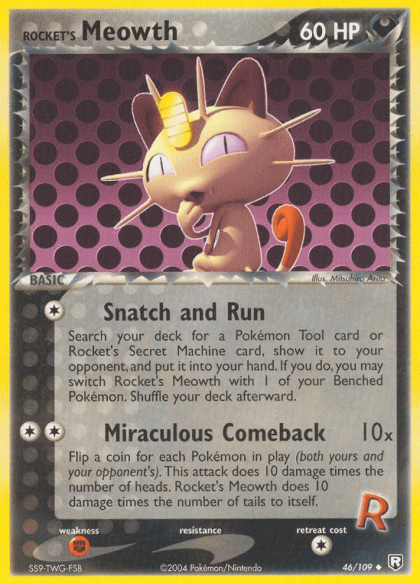 Carta Rocket's Meowth 46/109 do set Team Rocket Returns — Pokémon TCG | Bynx