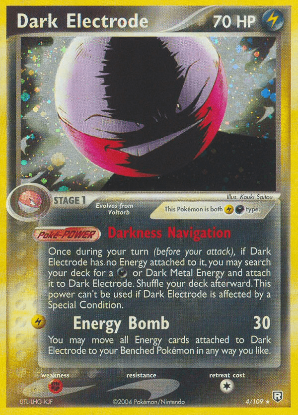Carta Dark Electrode 4/109 do set Team Rocket Returns — Pokémon TCG | Bynx