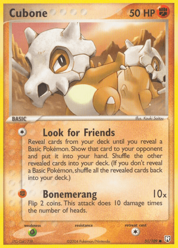 Carta Cubone 51/109 do set Team Rocket Returns — Pokémon TCG | Bynx