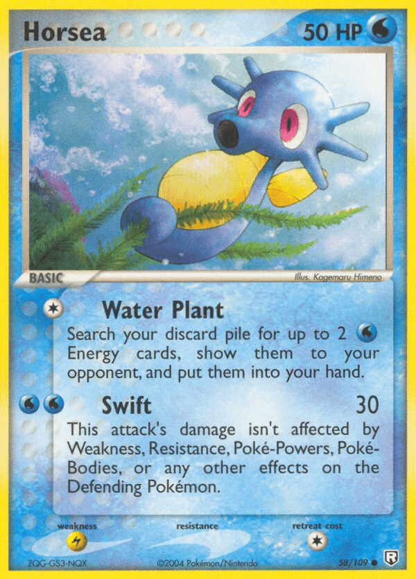 Carta Horsea 58/109 do set Team Rocket Returns — Pokémon TCG | Bynx
