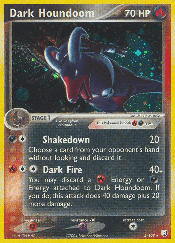 Carta Dark Houndoom 5/109 do set Team Rocket Returns — Pokémon TCG | Bynx