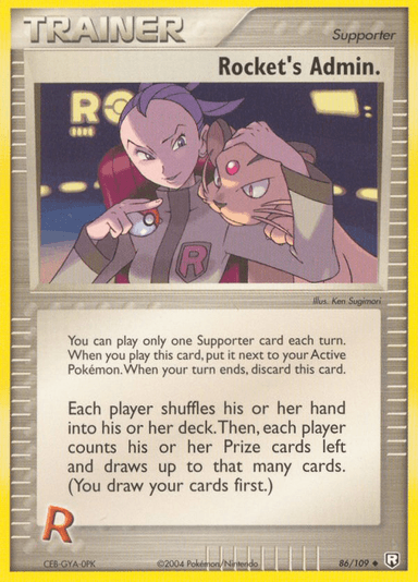 Carta Rocket's Admin. 86/109 do set Team Rocket Returns — Pokémon TCG | Bynx