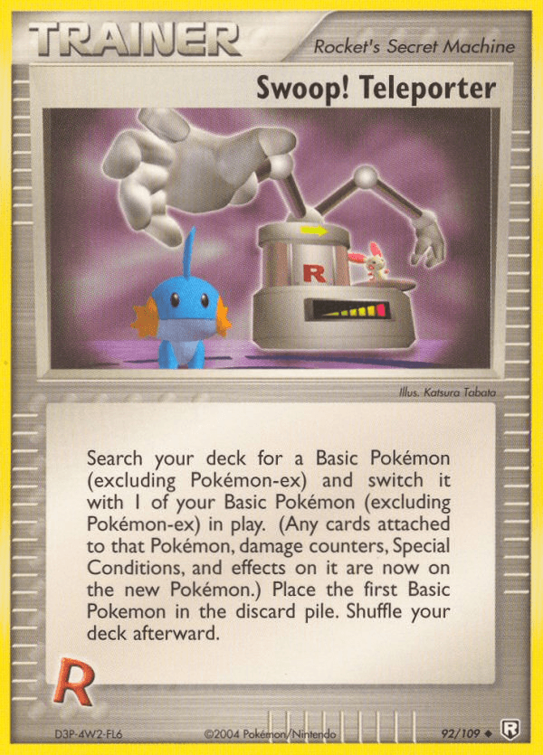 Carta Swoop! Teleporter 92/109 do set Team Rocket Returns — Pokémon TCG | Bynx
