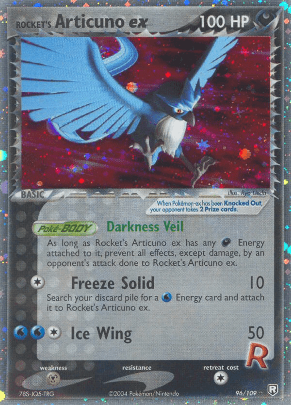Carta Rocket's Articuno ex 96/109 do set Team Rocket Returns — Pokémon TCG | Bynx