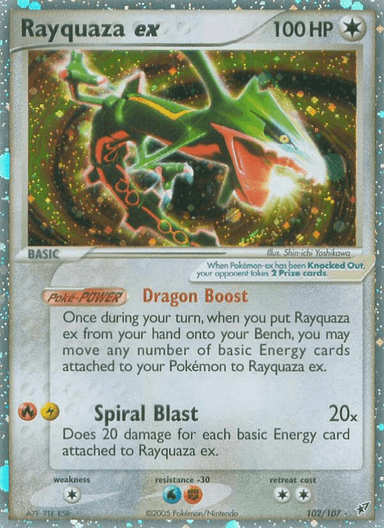 Carta Rayquaza ex 102/107 do set Deoxys — Pokémon TCG | Bynx