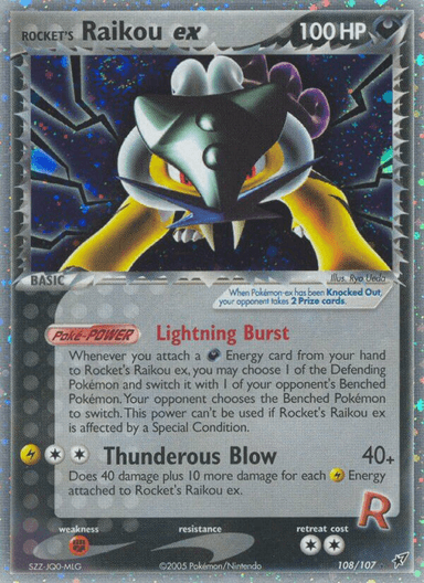 Carta Rocket's Raikou ex 108/107 do set Deoxys — Pokémon TCG | Bynx