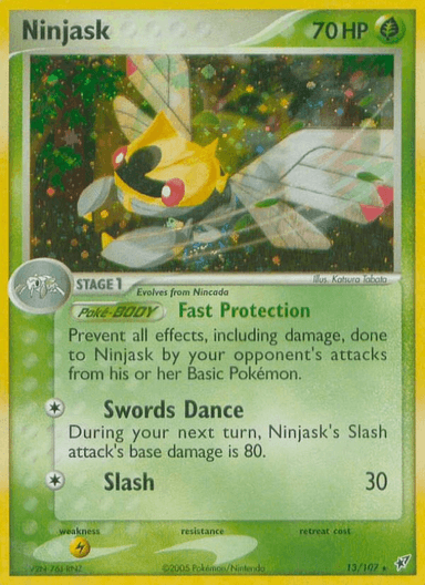 Carta Ninjask 13/107 do set Deoxys — Pokémon TCG | Bynx