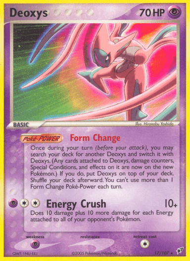 Carta Deoxys 17/107 do set Deoxys — Pokémon TCG | Bynx