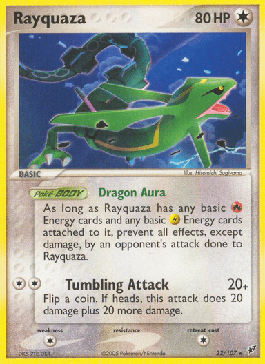 Carta Rayquaza 22/107 do set Deoxys — Pokémon TCG | Bynx