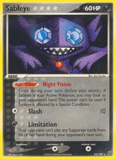 Carta Sableye 23/107 do set Deoxys — Pokémon TCG | Bynx