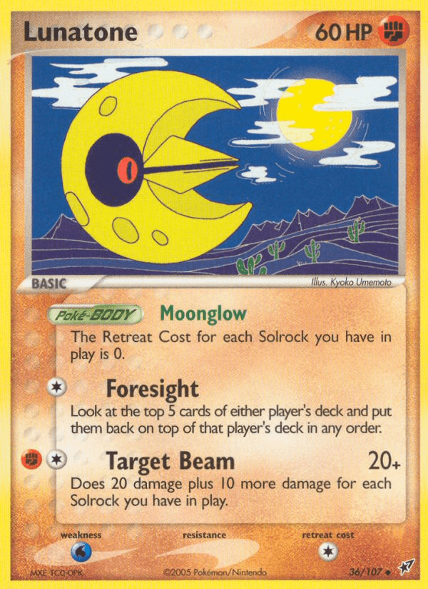 Carta Lunatone 36/107 do set Deoxys — Pokémon TCG | Bynx