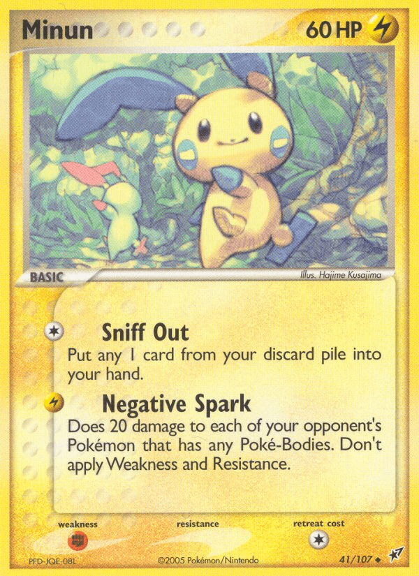 Carta Minun 41/107 do set Deoxys — Pokémon TCG | Bynx