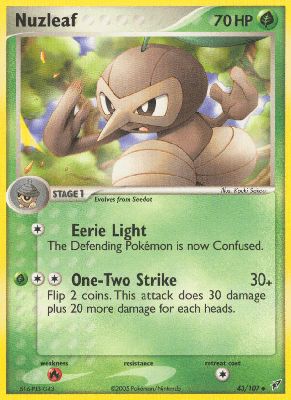 Carta Nuzleaf 43/107 do set Deoxys — Pokémon TCG | Bynx