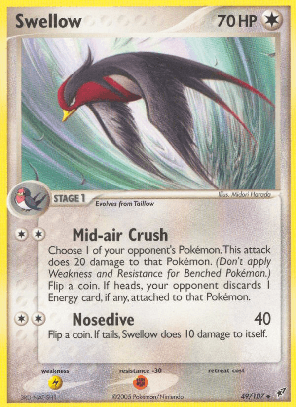 Carta Swellow 49/107 do set Deoxys — Pokémon TCG | Bynx