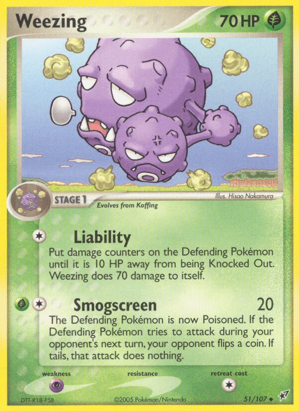 Carta Weezing 51/107 do set Deoxys — Pokémon TCG | Bynx