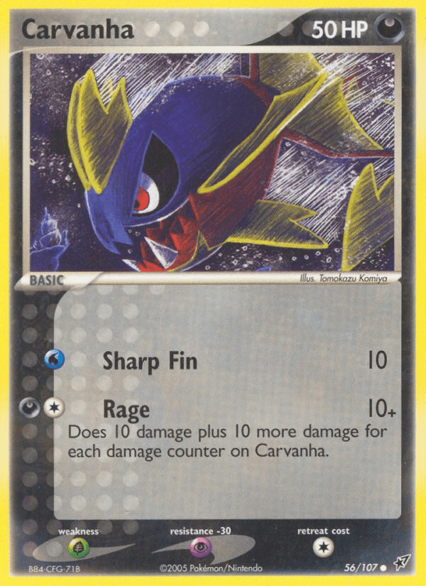 Carta Carvanha 56/107 do set Deoxys — Pokémon TCG | Bynx