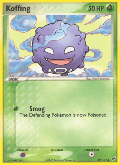 Carta Koffing 62/107 do set Deoxys — Pokémon TCG | Bynx
