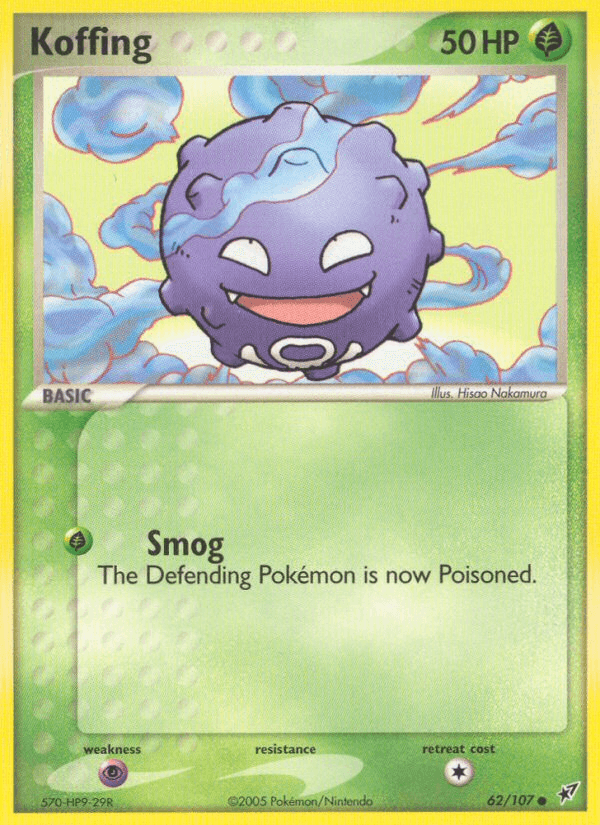 Carta Koffing 62/107 do set Deoxys — Pokémon TCG | Bynx