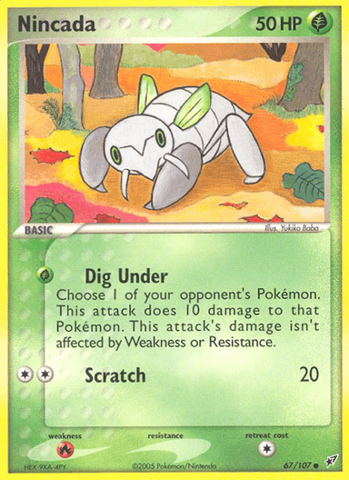 Carta Nincada 67/107 do set Deoxys — Pokémon TCG | Bynx