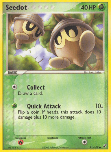 Carta Seedot 71/107 do set Deoxys — Pokémon TCG | Bynx