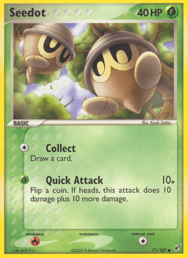 Carta Seedot 71/107 do set Deoxys — Pokémon TCG | Bynx