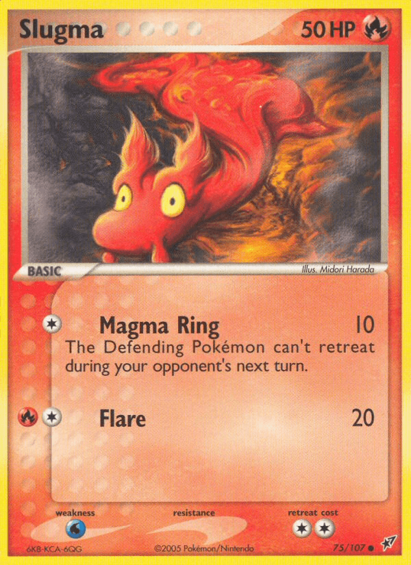 Carta Slugma 75/107 do set Deoxys — Pokémon TCG | Bynx