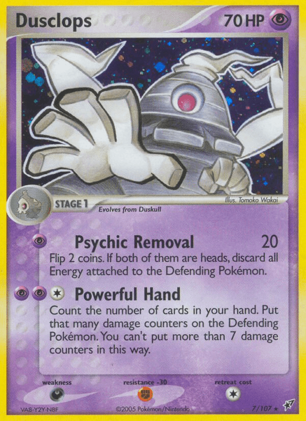 Carta Dusclops 7/107 do set Deoxys — Pokémon TCG | Bynx