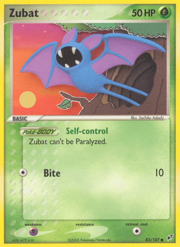 Carta Zubat 83/107 do set Deoxys — Pokémon TCG | Bynx