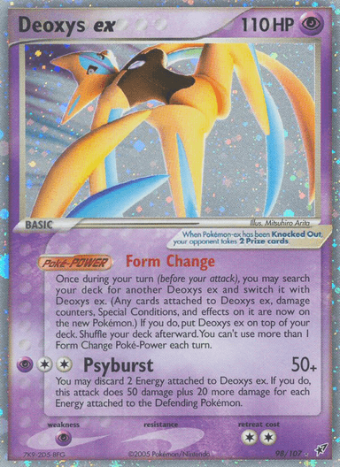 Carta Deoxys ex 98/107 do set Deoxys — Pokémon TCG | Bynx