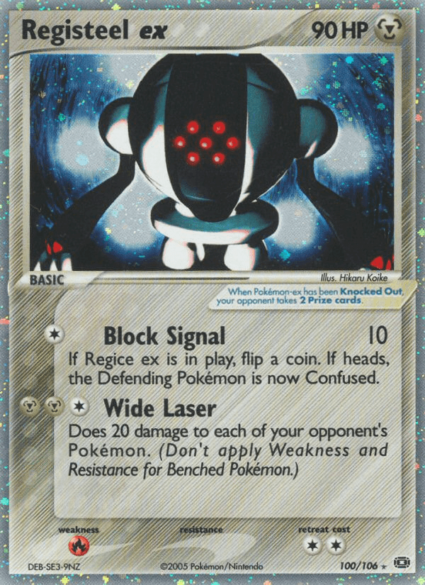 Carta Registeel ex 100/106 do set Emerald — Pokémon TCG | Bynx