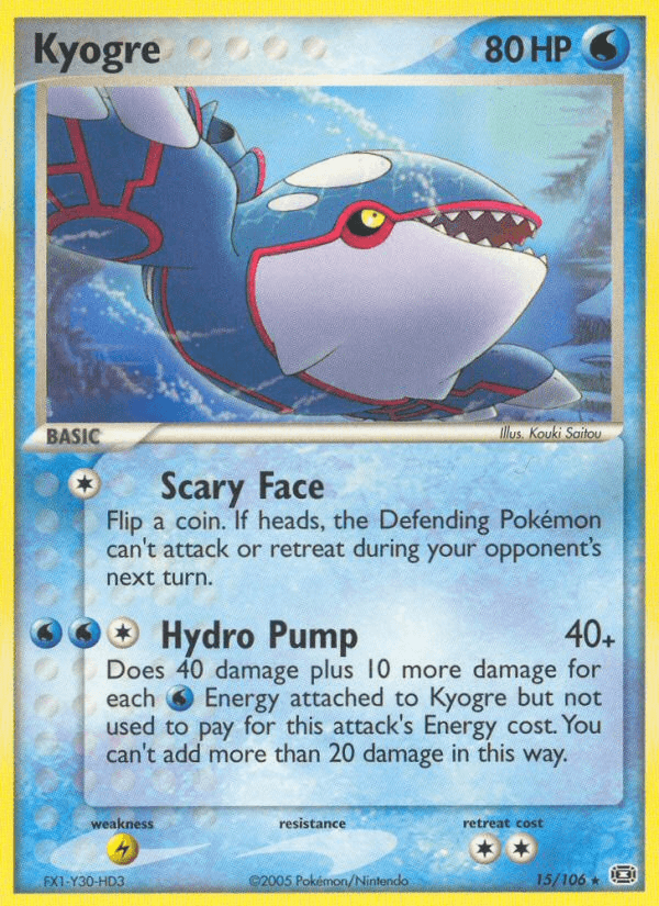 Carta Kyogre 15/106 do set Emerald — Pokémon TCG | Bynx