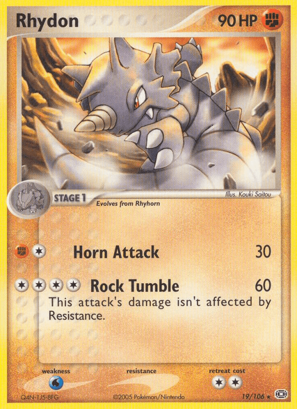 Carta Rhydon 19/106 do set Emerald — Pokémon TCG | Bynx