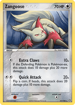 Zangoose 21/106 — EX Esmeralda