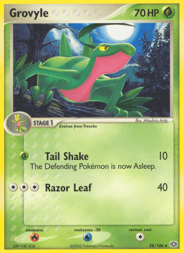 Carta Grovyle 28/106 do set Emerald — Pokémon TCG | Bynx