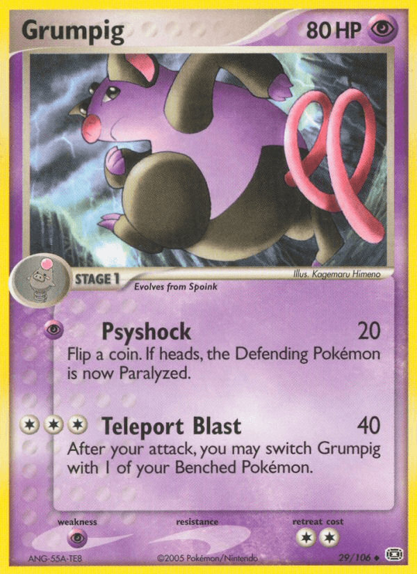 Carta Grumpig 29/106 do set Emerald — Pokémon TCG | Bynx