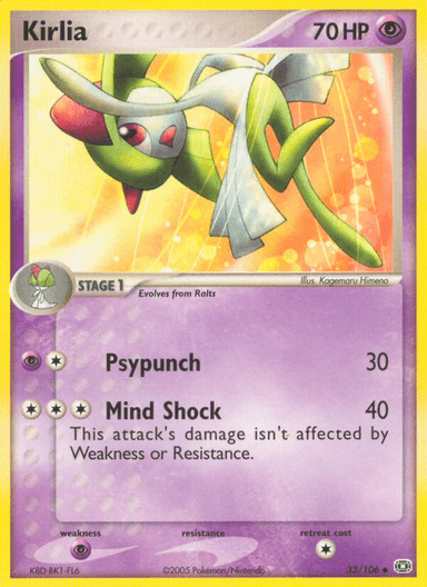 Carta Kirlia 33/106 do set Emerald — Pokémon TCG | Bynx