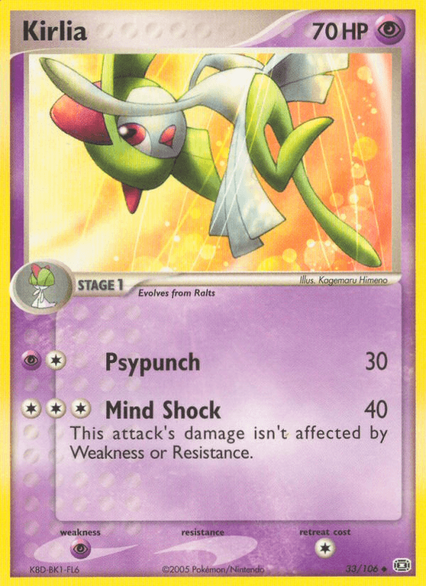 Carta Kirlia 33/106 do set Emerald — Pokémon TCG | Bynx