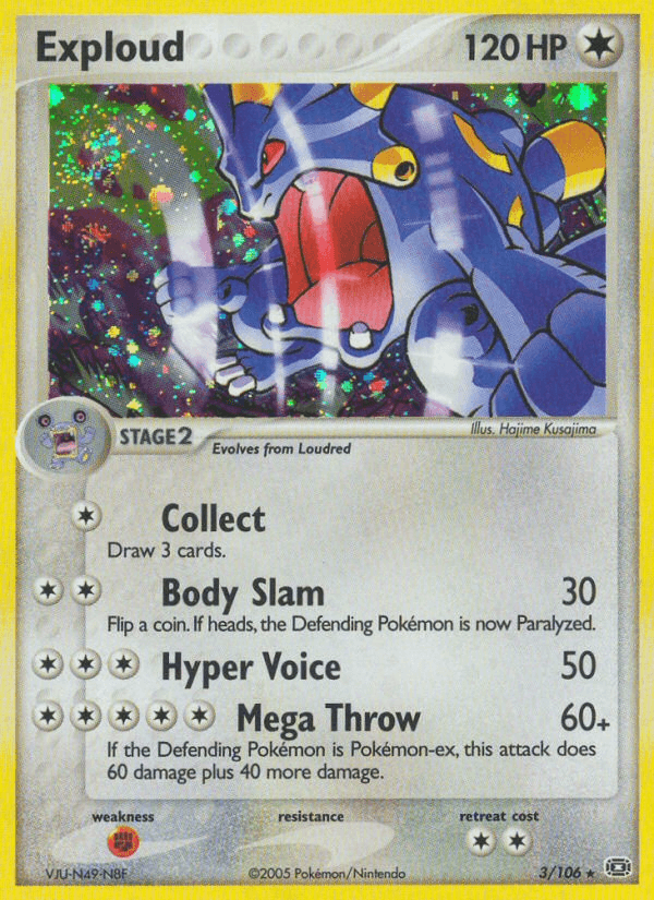 Carta Exploud 3/106 do set Emerald — Pokémon TCG | Bynx