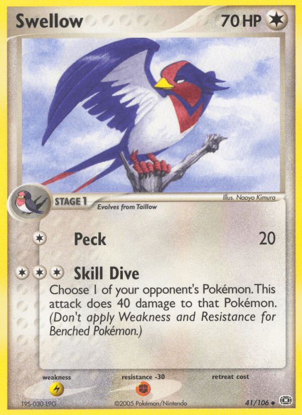 Carta Swellow 41/106 do set Emerald — Pokémon TCG | Bynx