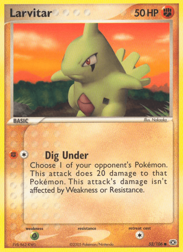 Carta Larvitar 52/106 do set Emerald — Pokémon TCG | Bynx