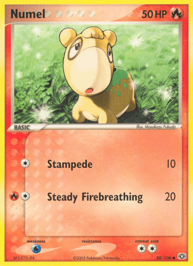 Carta Numel 58/106 do set Emerald — Pokémon TCG | Bynx
