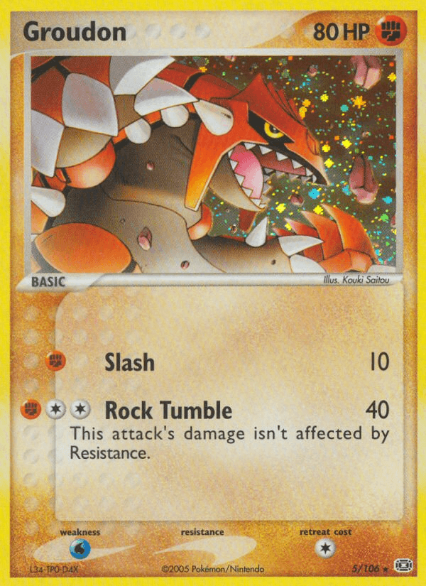 Carta Groudon 5/106 do set Emerald — Pokémon TCG | Bynx