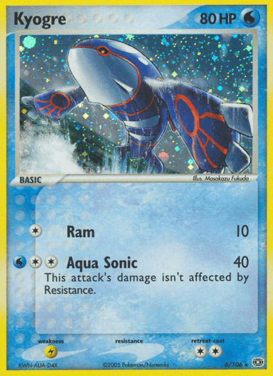 Carta Kyogre 6/106 do set Emerald — Pokémon TCG | Bynx