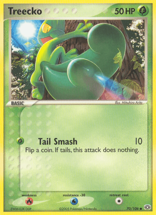 Carta Treecko 70/106 do set Emerald — Pokémon TCG | Bynx